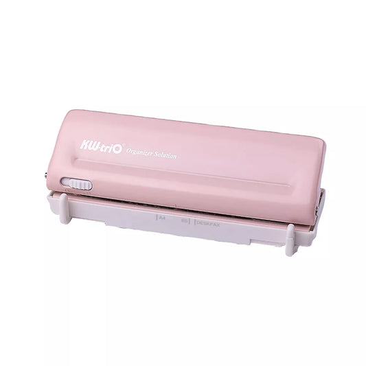 KW-triO Adjustable 6-Hole Desktop Paper Punch Pink