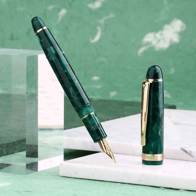Stylo plume Majohn S3 en celluloïd, pointe fine en iridium plaqué or