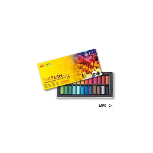 MUNGYO Standard Square Soft Pastels for Artists 24/32/48/64 Colors 24 Color
