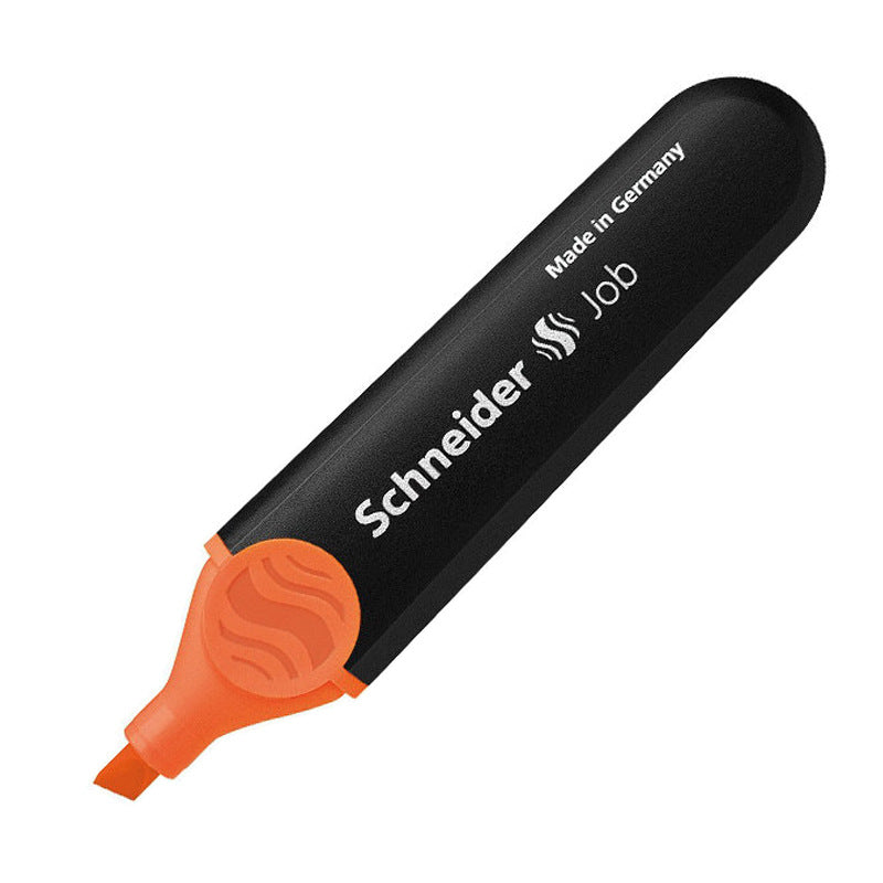 Resaltador Schneider Job, punta de cincel, tinta naranja, paquete de 10