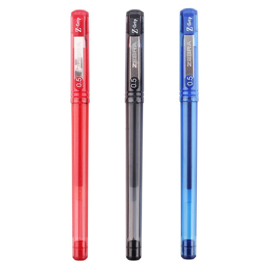 Zebra Z-Grip Stick Gel-Tintenroller, 0,5 mm, 10 Stück