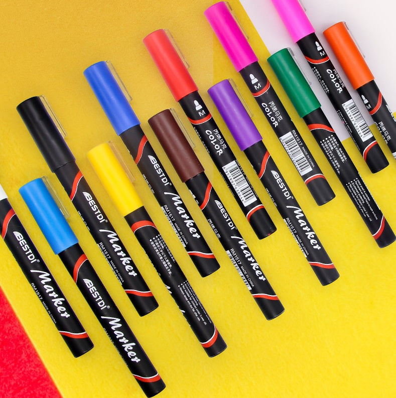 BESTDI Paint Pens 12 marcadores acrílicos permanentes de color
