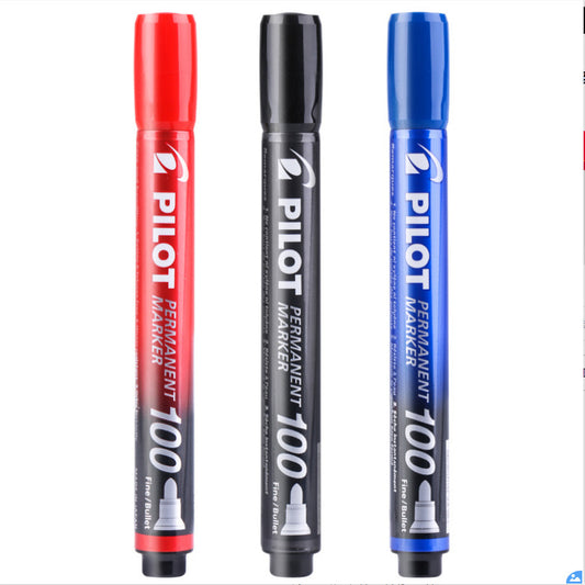 PILOT Permanent Marker 100 Rundspitzen-Set, 4er-Pack