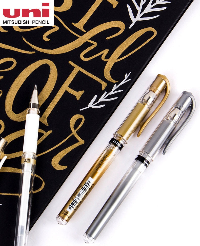 Uni-Ball UM 153 Signo Broad Stylo gel Lot de 6 couleurs