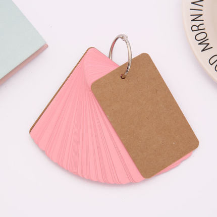 Blank Color Index Cards with Ring Memo Note Cards,8-Color