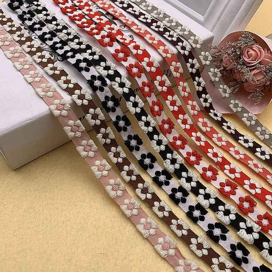 1.5cm Ethnic Jacquard Lace Trim – 40 Yards