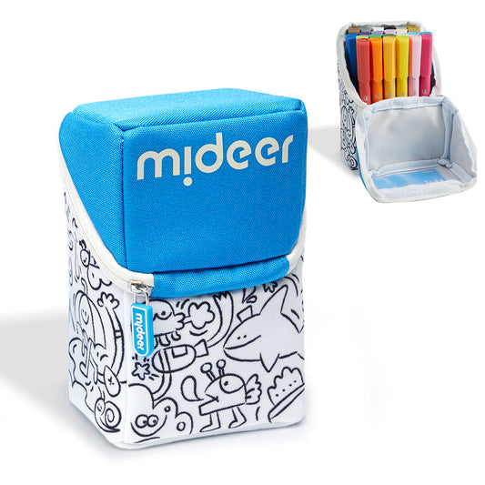 MiDeer 24-Color Acrylic Paint Markers Soft Tip with Stand-Up Pouch