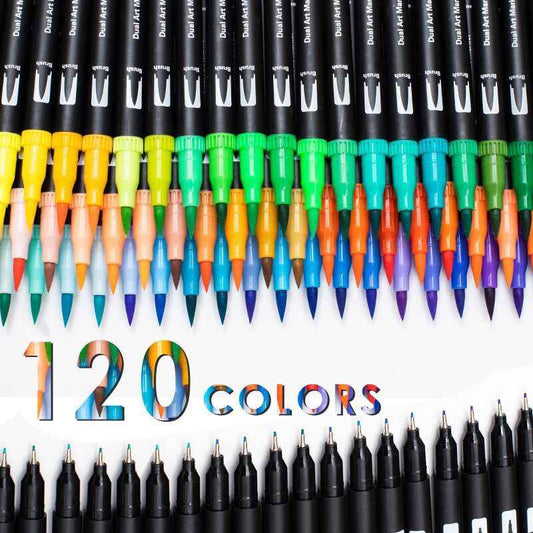 60/72/120 Farben Art Markers Dual Tip Brush Pen für mit Etui