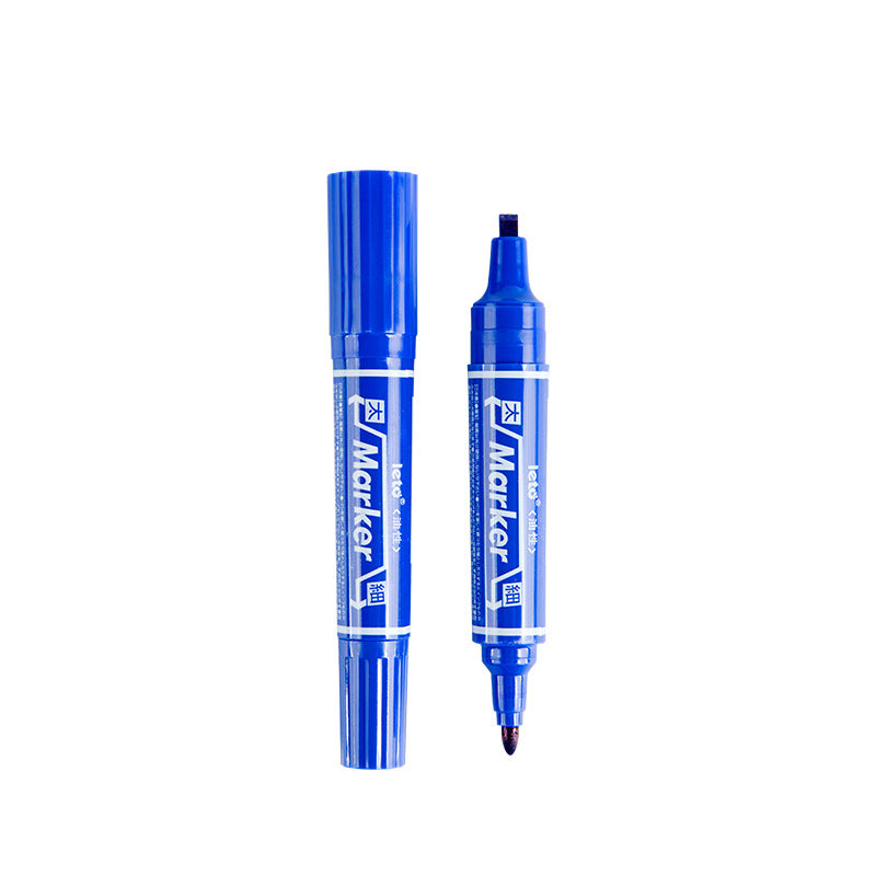 LETO Oil-Based Dual-Tip Permanent Marker — Chisel & Fine | 10-Pack