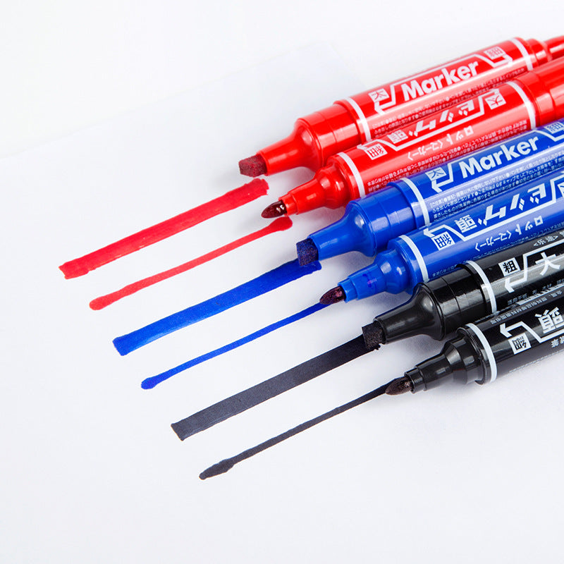 LETO Oil-Based Dual-Tip Permanent Marker — Chisel & Fine | 10-Pack