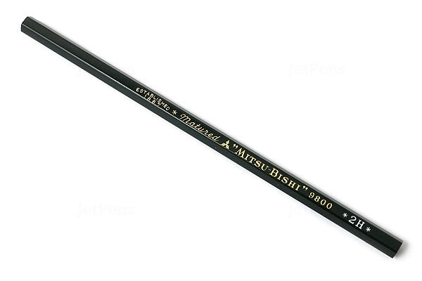 Crayon Mitsubishi 9800, 2H, paquet de 12