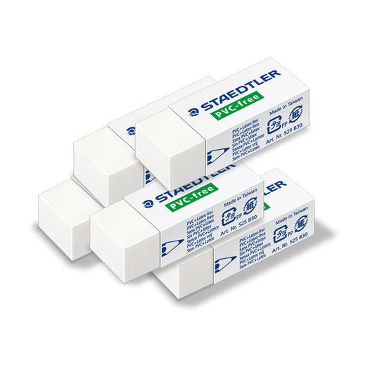 Staedtler 525 B20 PVC-freie weiße Blockradierer, 5er-Pack