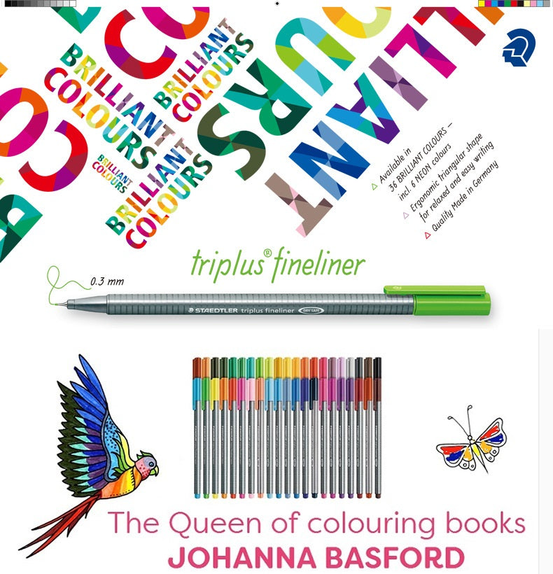 STAEDTLER 334 C42 Triplus Fineliner 0.3mm,42-Brilliant Colours