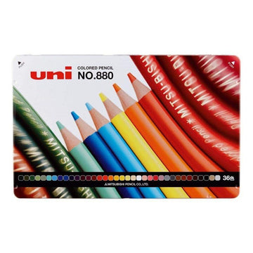 Uni Mitsubishi Pencil Colored Pencils, 880, 36 Colors