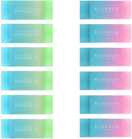 DELI 71081 BLOSSOM potloodgummen, 12 stuks