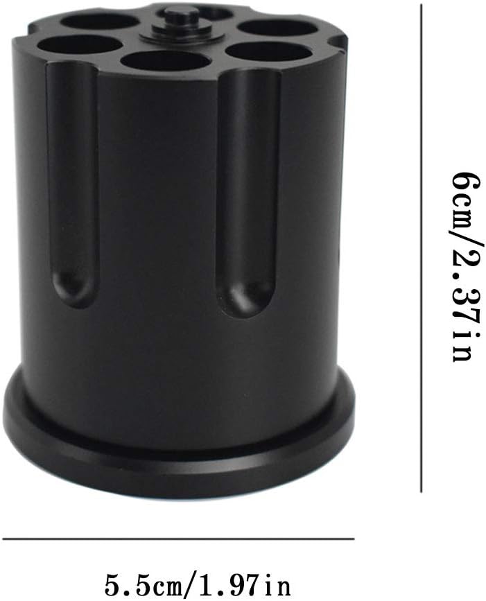 Aluminum Rotating Revolver Pen Holder with 6 Holes