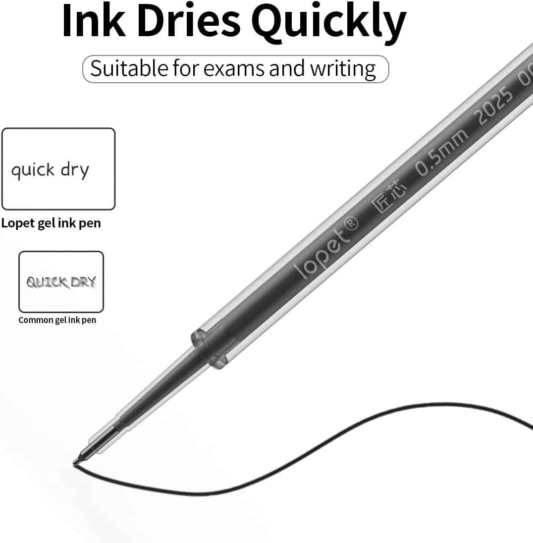LOPET 4Pcs Panda Twist Gel Pens 0.5MM Black Ink