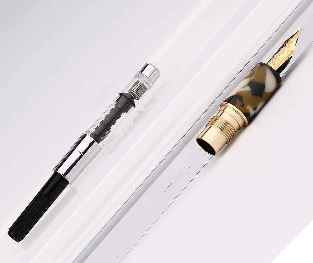 Stylo plume Majohn S3 en celluloïd, pointe fine en iridium plaqué or