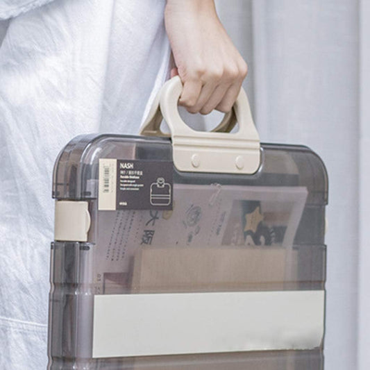 Tragbarer, transparenter A4-Aktenordner aus Kunststoff