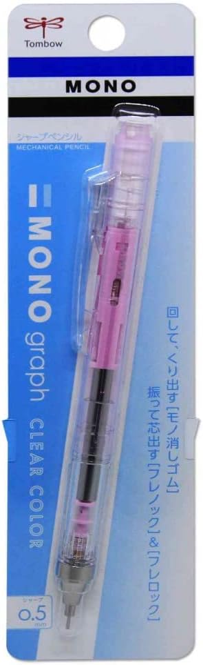 Tombow Druckbleistift, Monograph Clear Color 0,5 mm, Klarrosa (DPA-138E)