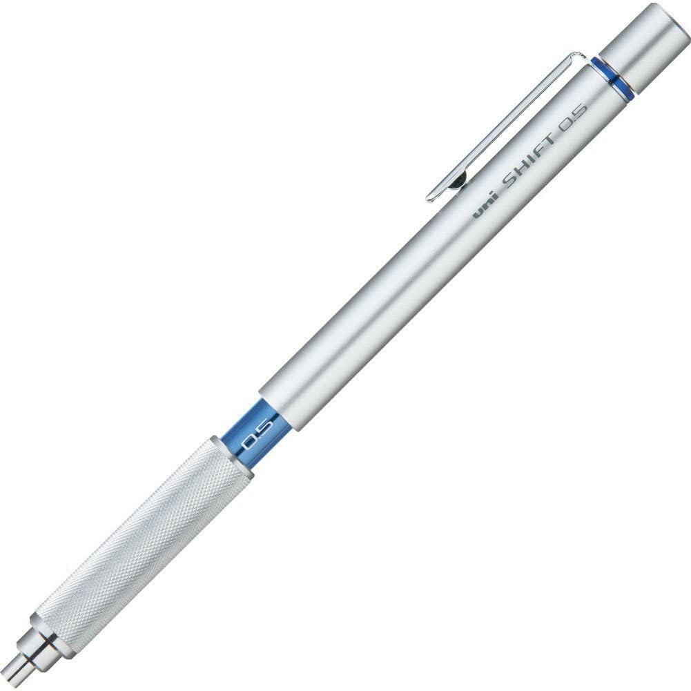 Uni Shift Pipe Lock Drafting Mechanical Pencil 0.3/0.5/0.7/0.9mm 0.5mm Silver