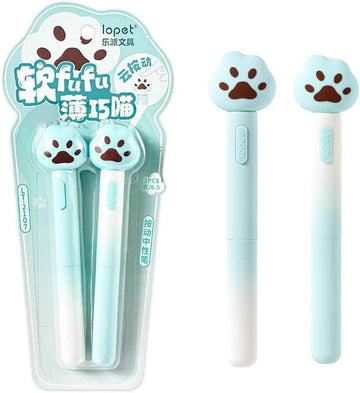 LOPET 4Pcs Soft Kitty Cat Paw Gel Ink Pens 0.5mm