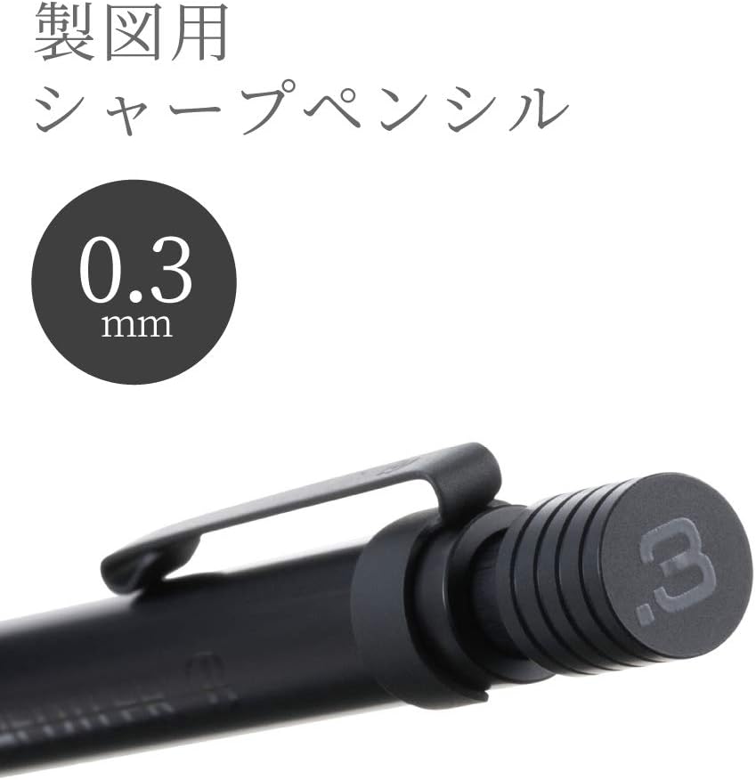 STAEDTLER 925-35 Mechanical Pencil, 0.3/0.5/2.0mm,All Black