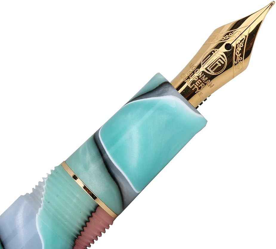 Stylo plume Majohn S3 en celluloïd, pointe fine en iridium plaqué or