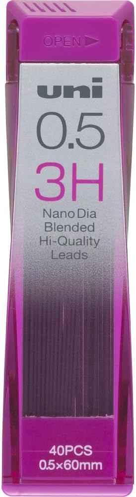 Uni Mekanisk Blyertspenna, Nano Dia, 0,5 mm 3H 2 Pack