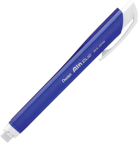 Pentel Ain Clic Knock Triangular Eraser with Clip Pen-Style 2 Pack