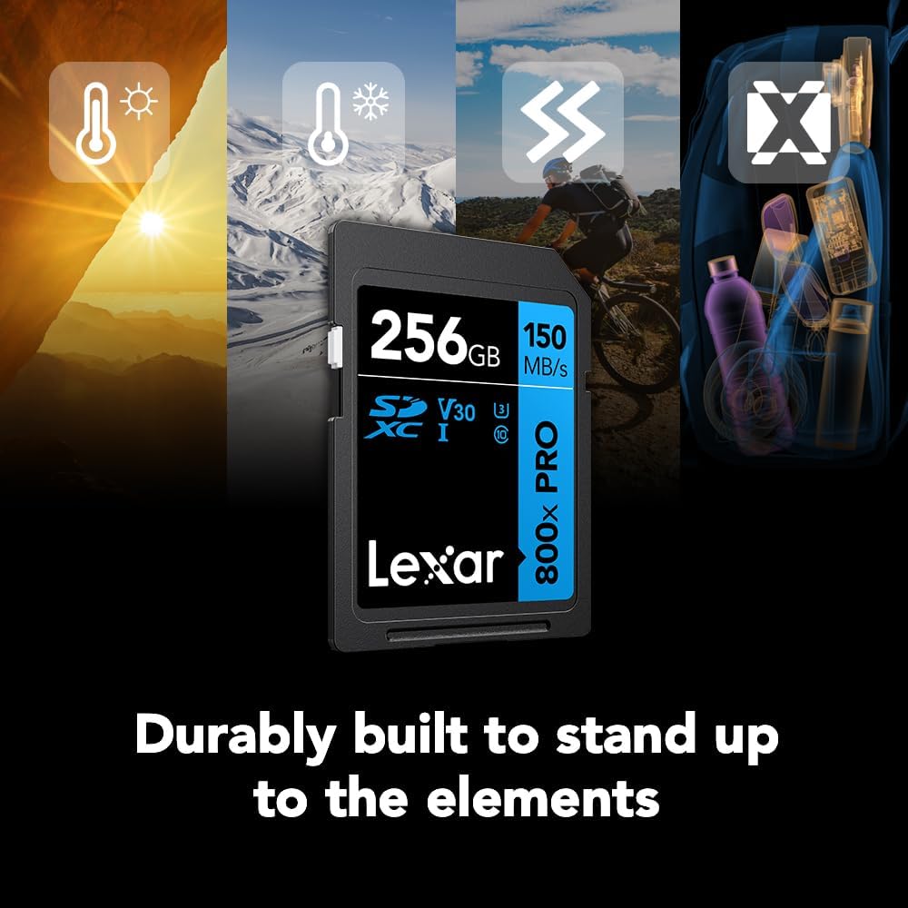 Lexar 32/64/128/256GB 800x PRO SDXC UHS-I Memory Card