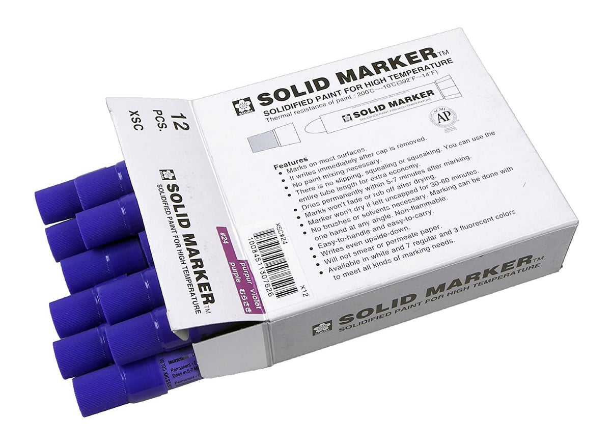 SAKURA Solid Marker, Permanentmarker-Farbstifte, 12er-Pack, Lila