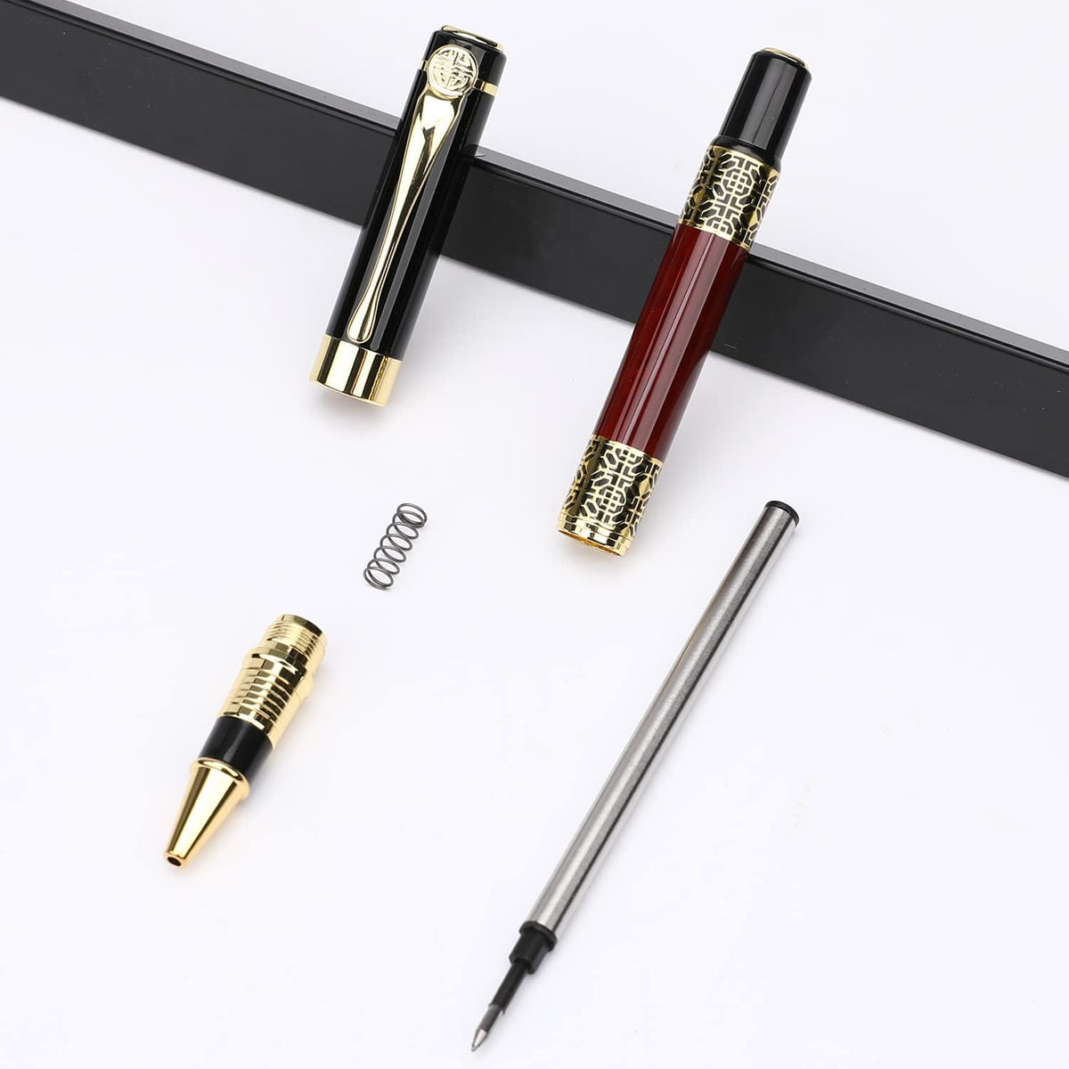 Professional Ballpoint Pen Black Ink 0.5mm with 2 Refills Gift Box