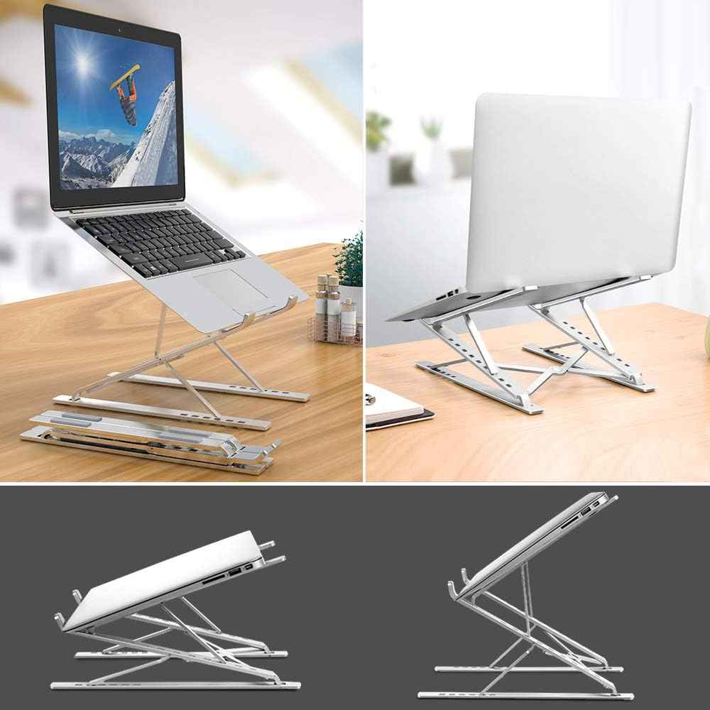 Aluminum Adjustable Portable Foldable Laptop Stand for 10"-17" Laptop Tablet