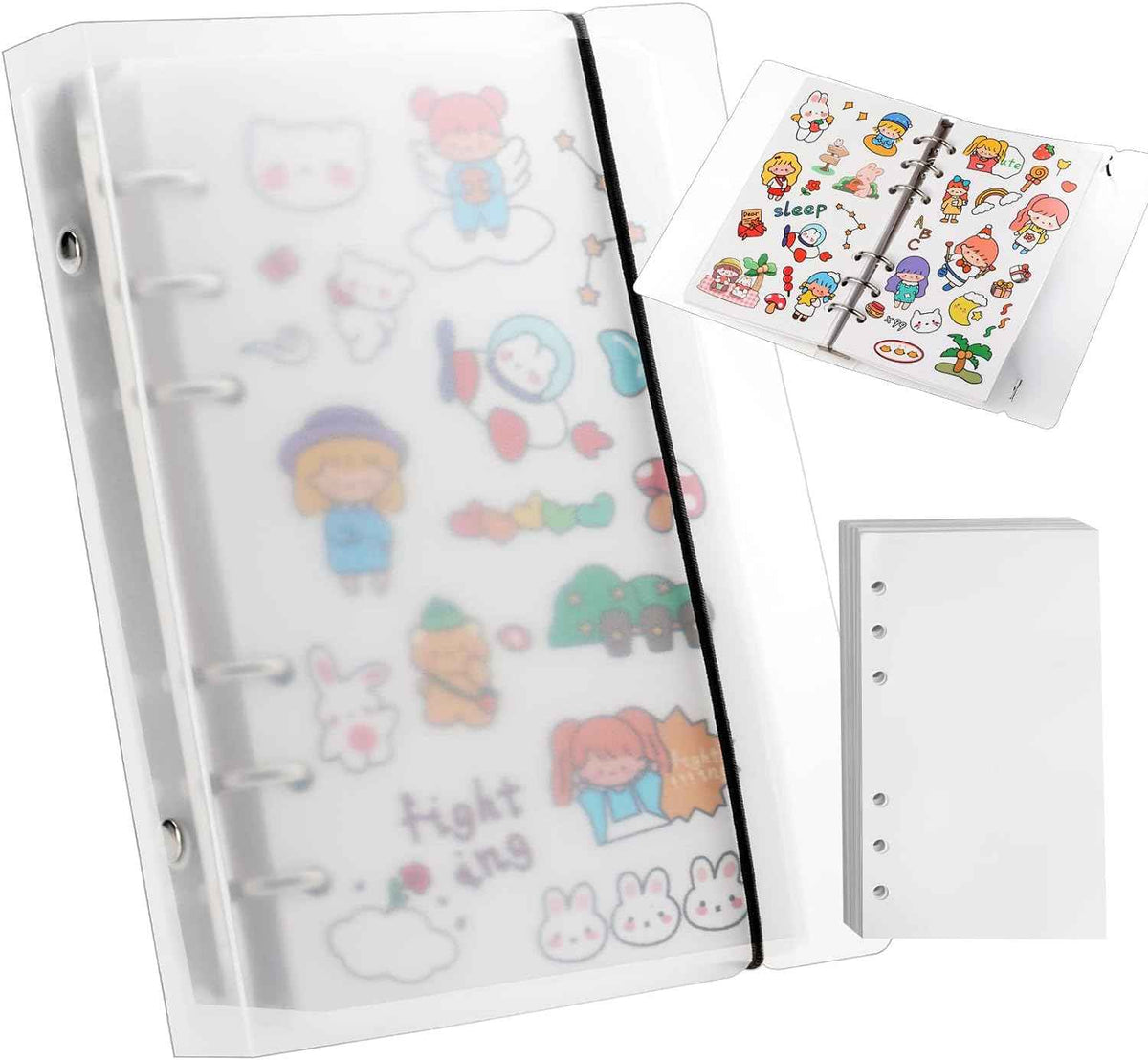 Reusable Sticker Book 60 Sheets Sticker Collecting Album Plus Size A5