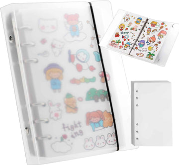 Reusable Sticker Book 60 Sheets Sticker Collecting Album Plus Size A5