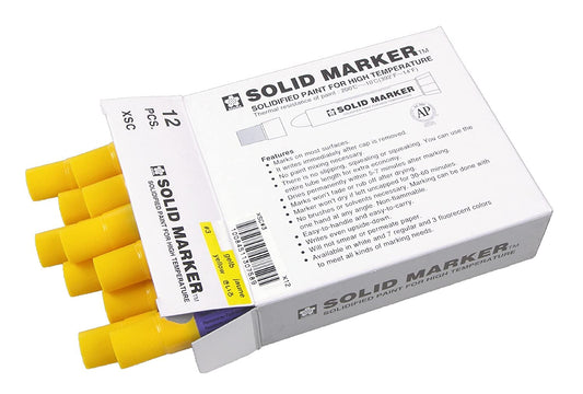 SAKURA Solid Marker, Permanentmarker-Farbstifte, 12er-Pack, Gelb