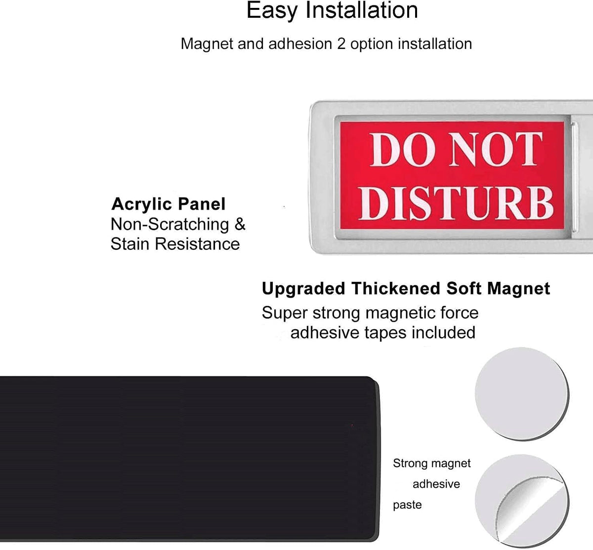 Sliding Magnetic Office Meeting Room Status Sign Do Not Disturb 2 Pack