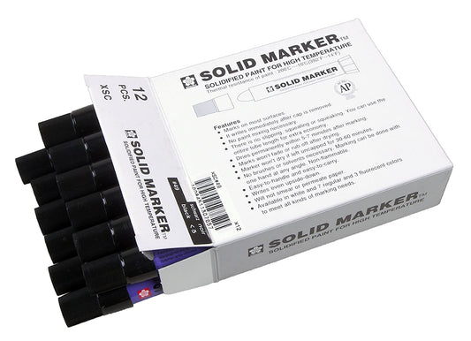 SAKURA Solid Marker, Permanentmarker-Farbstifte, 12er-Pack, Schwarz