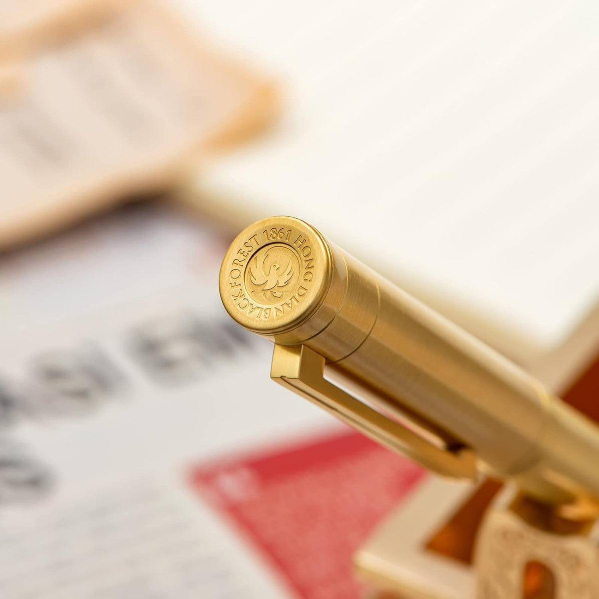 Hongdian Raw Brass Copper Fountain Pen