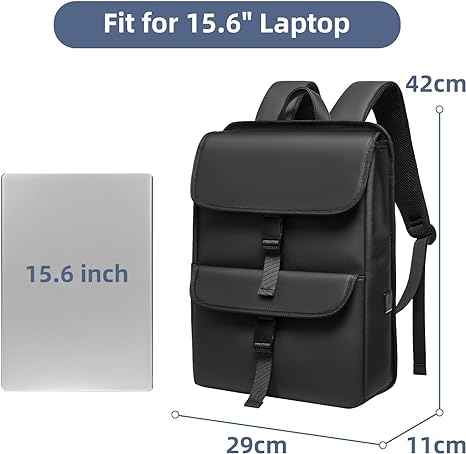 Eurcool Vintage Laptop-Rucksack, schlanker Business-Rucksack