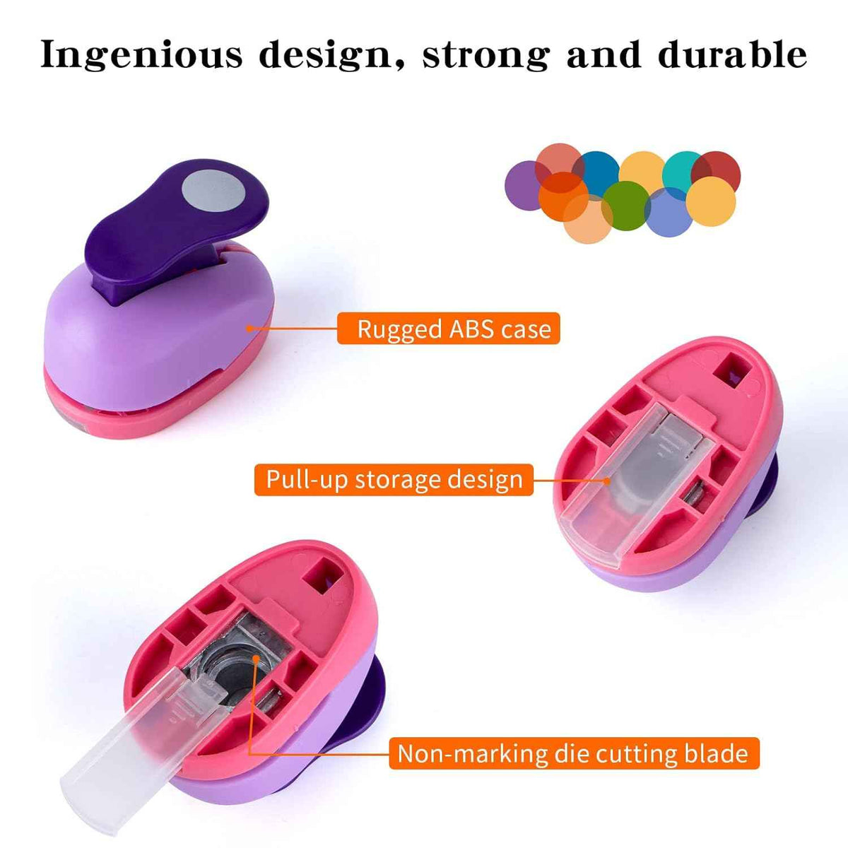 1.5inch 1inch 0.6inch Circle Punch for Paper Crafts 3 Pack