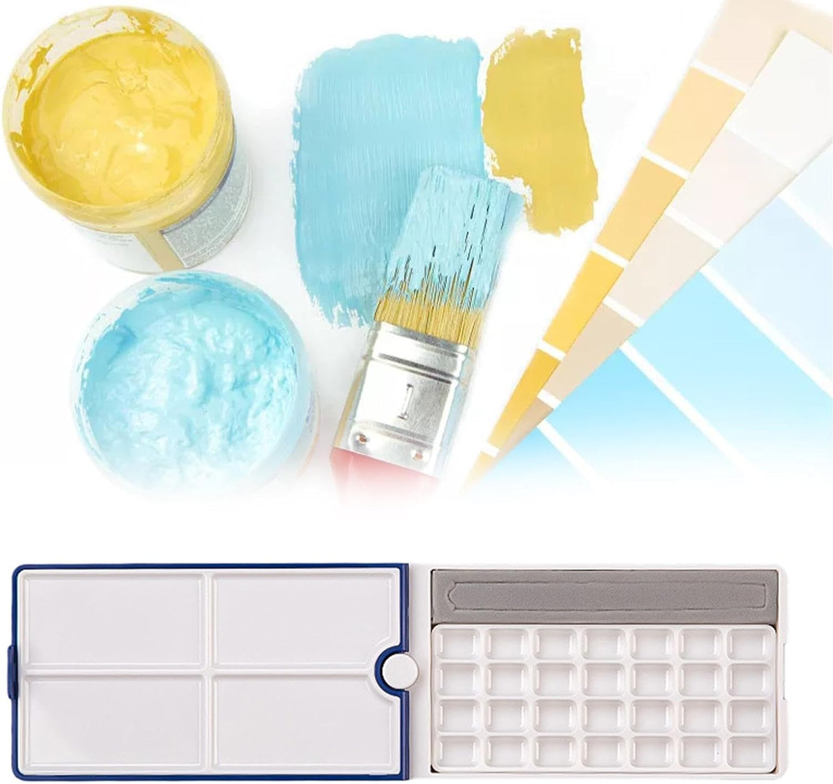 Watercolor Palette Gouache Mixing Tray Leakproof