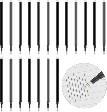 Paquete de 24 recambios de bolígrafos de tinta de gel borrables, punta fina de 0,7 mm (negro)