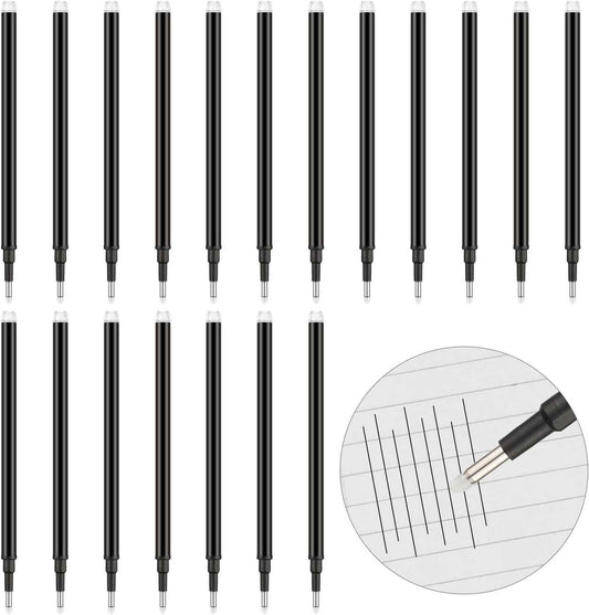 24er-Pack löschbare Gel-Tintenstift-Minen, feine Spitze, 0,7 mm (schwarz)
