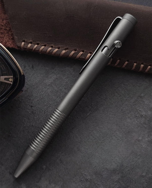 Titanlegierung Bolt Action Pen Clip EDC Pocket Taktischer Kugelschreiber