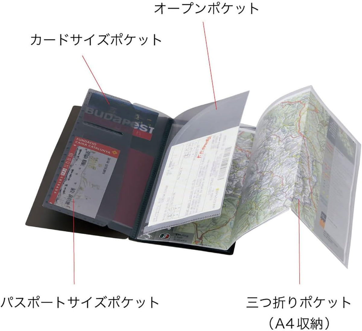 Lihit Lab Japan Carrying Pocket Travel Passport Holder