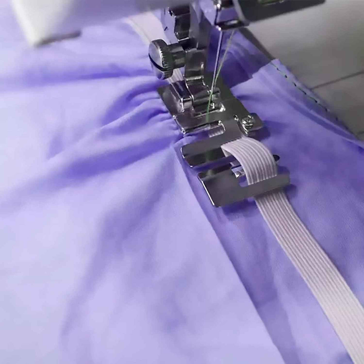 2PCS Domestic Sewing Machine Elastic Cord Band Fabric Stretch Presser Foot