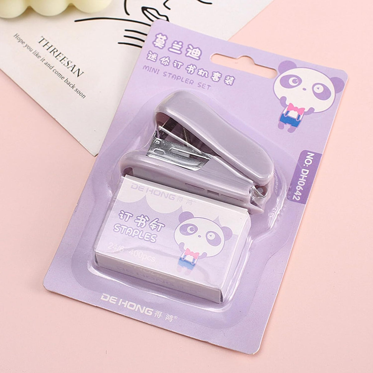 Mini Stapler Set with 400 Standard Staples 3 Color Pack