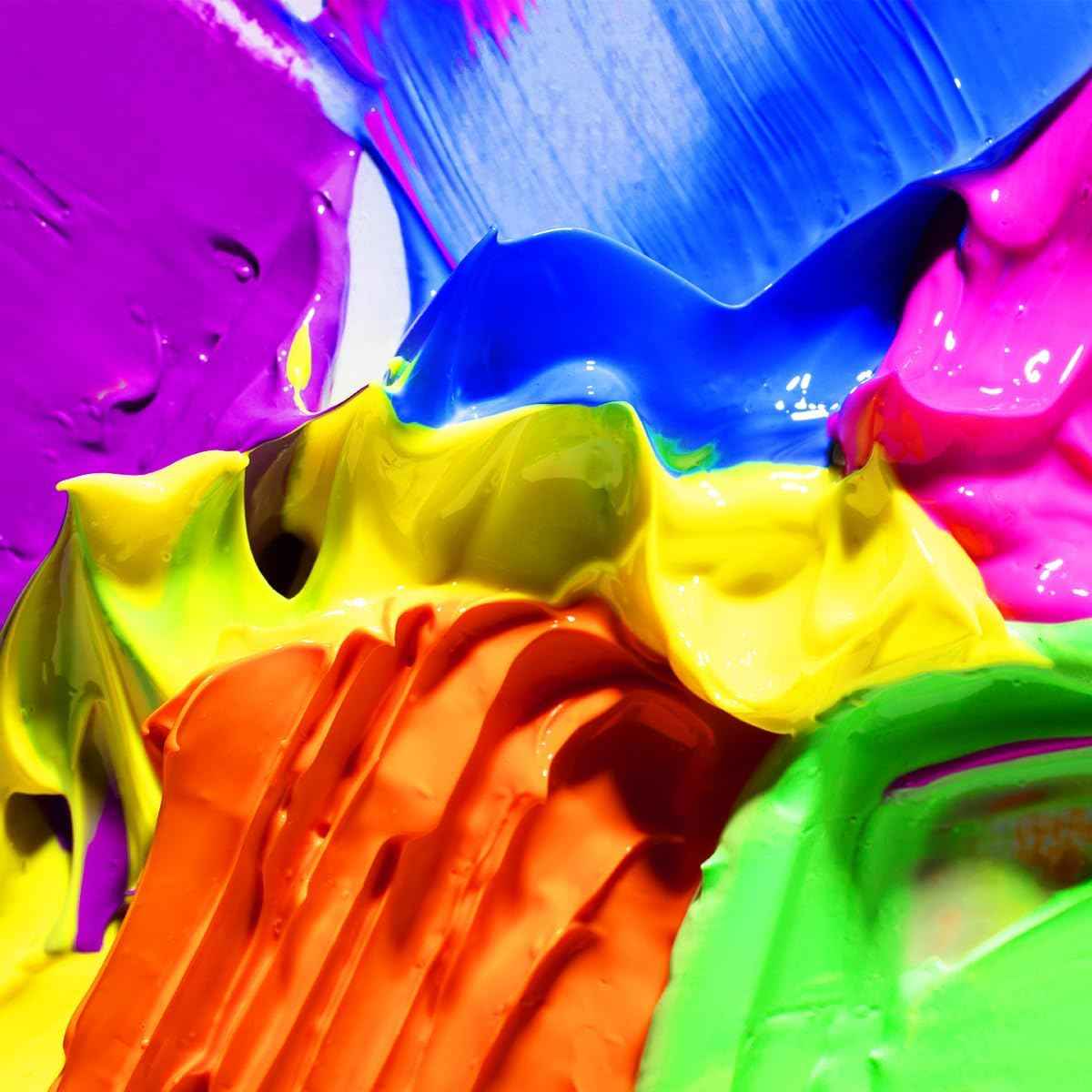 6 Acrylfarben-Künstlerzubehör-Set, 75-ml-Tuben, fluoreszierende Farbe